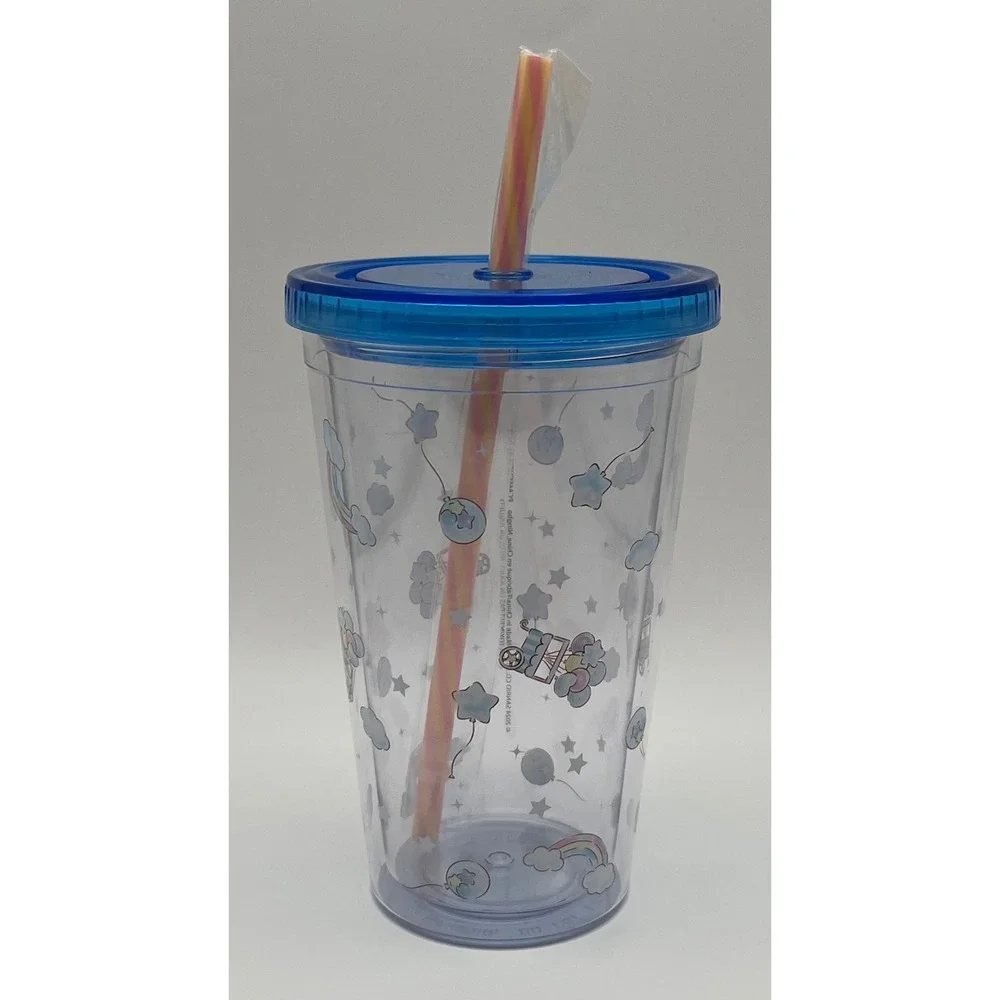 Sanrio Cinnamoroll Acrylic Cup 16oz Tumbler Blue Lid Rainbow Cloud PCA6SCUCIN